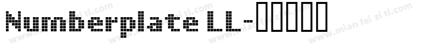Numberplate LL字体转换